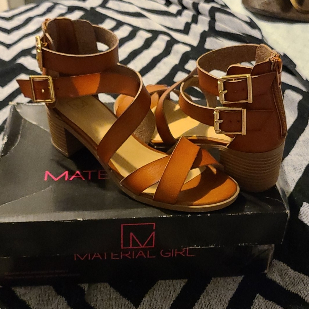 Material Girl sandals with block heel Size 8